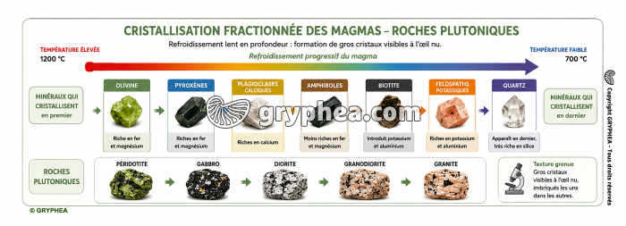 La cristallisation fractionnée des magmas - roches plutoniques - gryphea.org